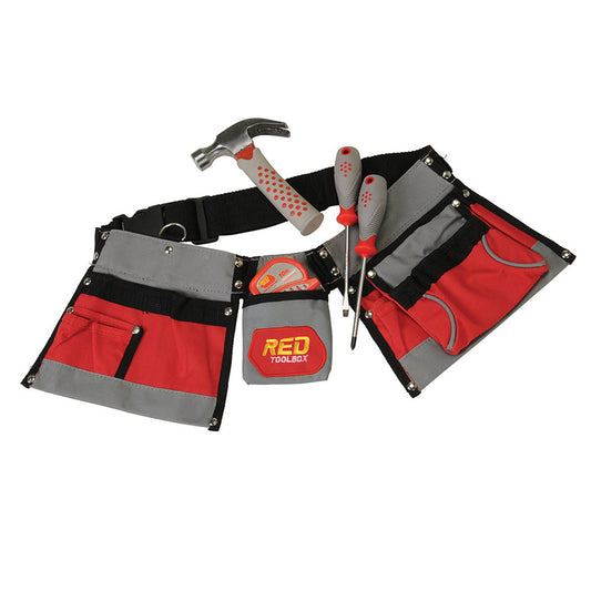 5-Piece Real Tool Set with Adjustable Tool Belt